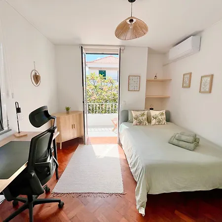 Sunny Double In 4br With Ac, Sea View Balcony, Workspace Funchal (Madeira)